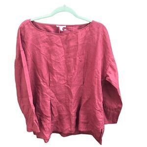 EILEEN FISHER LINEN BLOUSE